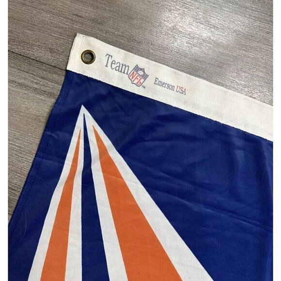 Denver Broncos Huge 3'x5' NFL Licensed Helmet Flag/Banner Emerson USA - Picture 3 of 5